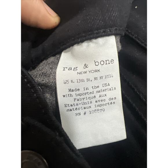 Rag & Bone Black Skinny Jeans Women's Classic Denim Everyday Essential - Picture 6 of 8